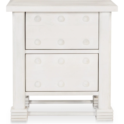 Clement Nightstand in White Washed Mango Wood