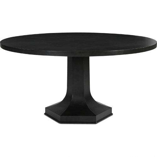 Ethan 60" Round Dining Table in Black Iron