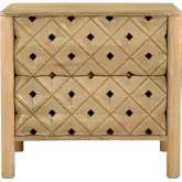Fulton 2 Drawer Nightstand in Semi-Gloss Natural Mango Wood