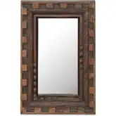 Holland Small Mirror in Antique Brown Mango Wood