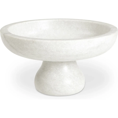 Palermo Decorative Pedestal Bowl in White Marble