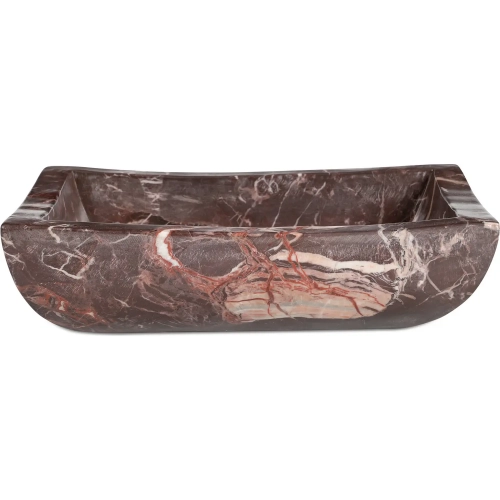 Piero Decorative Bowl in Deep Red Marble