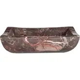 Piero Decorative Bowl in Deep Red Marble