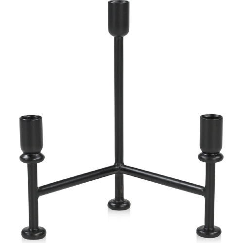 Cicero Candle Holder in Black Cast Aluminum