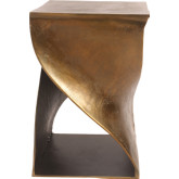 Twist Accent Table in Antique Aluminum