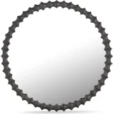 Whitby Mirror in Black Finish Cast Aluminum