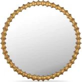 Whitby 36" Round Mirror in Aged Brass Cast Aluminum