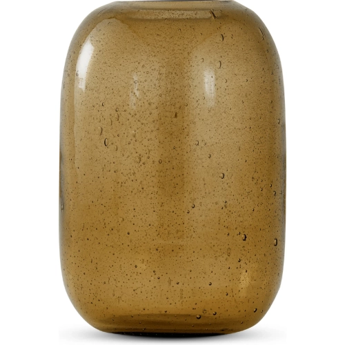 Circe Vase in Amber Orange Finish Glass