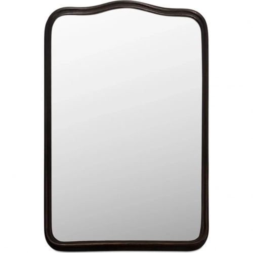 Keyes Mirror in Blackened Bronze Cast Aluminum