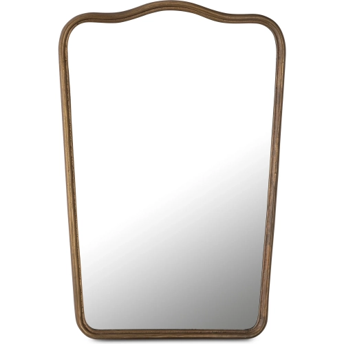 Keyes Mirror in Brass Cast Aluminum
