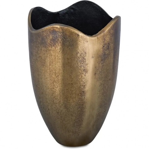 Athena Vase in Antique Brass Cast Aluminum