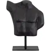 Victor Sculpture in Aged Black Patina Cast Aluminum