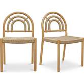 Avery Dining Chair in Semi Gloss Natural Oak & Paper Rope (Set of 2)