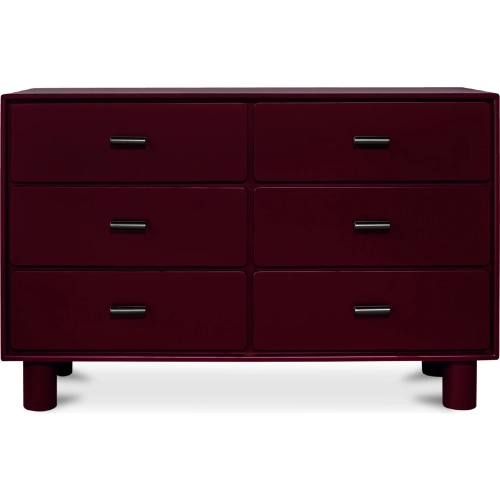 Jolene 6 Drawer Dresser Deep Red Wood