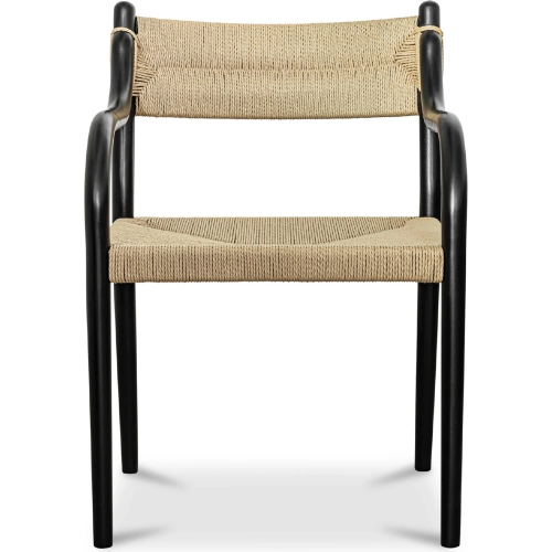 Kenny Dining Chair in Paper Rope & Black Wood