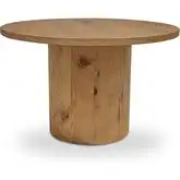 Hansen 48" Round Dining Table in Rustic Oak Veneer