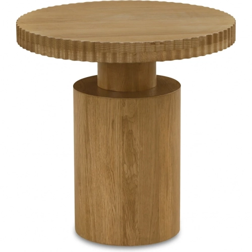 Leigh Side Table in Brown Oak Wood