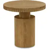 Leigh Side Table in Brown Oak Wood