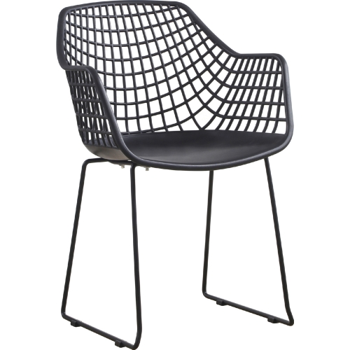 Honolulu Outdoor Chair in Black Poly (Set of 2)