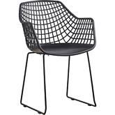 Honolulu Outdoor Chair in Black Poly (Set of 2)