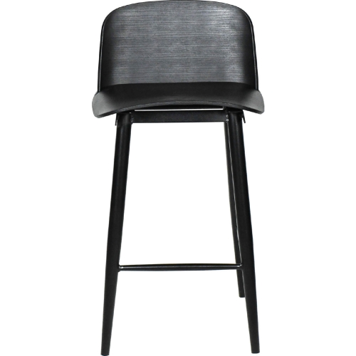 Looey Counter Stool in Black Poly & Steel (Set of 2)