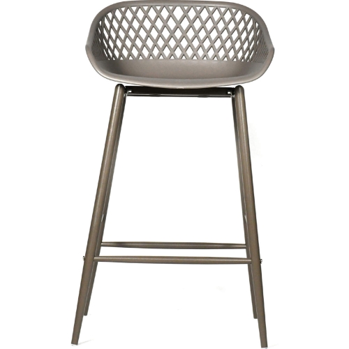 Piazza Outdoor Counter Stool in Grey Poly (Set of 2)