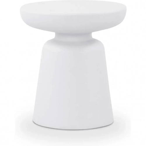 Ruth Outdoor Side Table in White Polypropylene