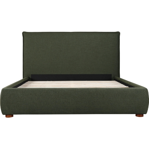 Luzon King Bed in Deep Forest Green Fabric