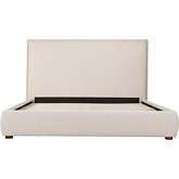Luzon Queen Bed with Tall Headboard in Wheat Fabric