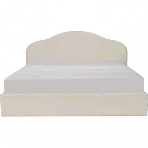 Maggie King Lift Storage Bed in Cream Fabric