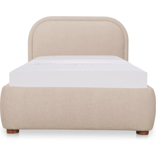 Colin Twin Bed in Light Brown Fabric