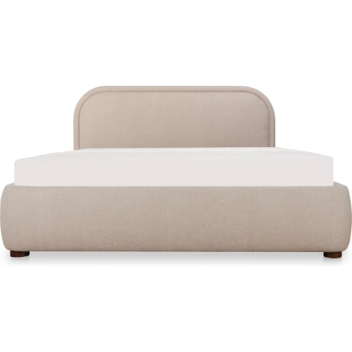 Colin Queen Storage Bed in Light Brown Fabric