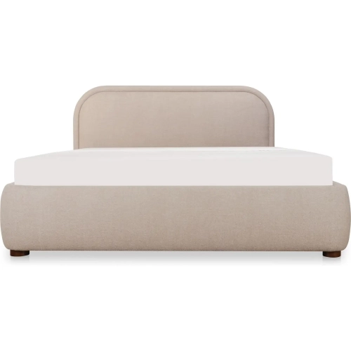 Colin King Storage Bed in Light Brown Fabric
