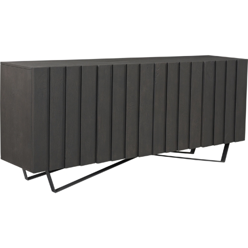 Brolio Buffet Sideboard in Sand Blasted Grey & Black