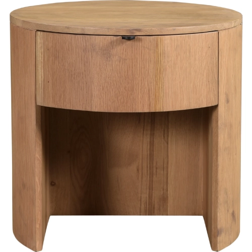 Theo 1 Drawer Nightstand in Semi Gloss Natural Finish Oak