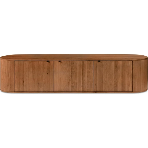 Theo 80" TV Stand Media Cabinet in Brown Oak