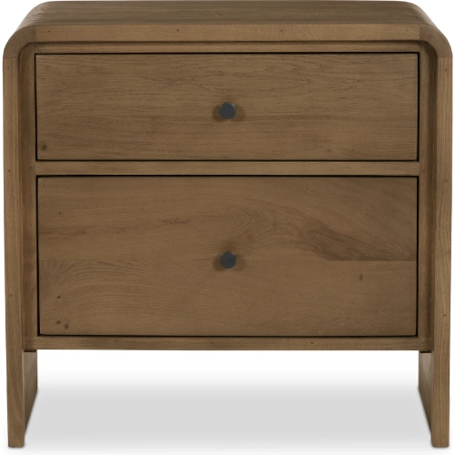 Riley Nightstand in Natural Finish Oak Wood