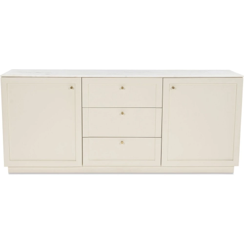 Nadine Sideboard in White Banswara Marble & Cream Wood