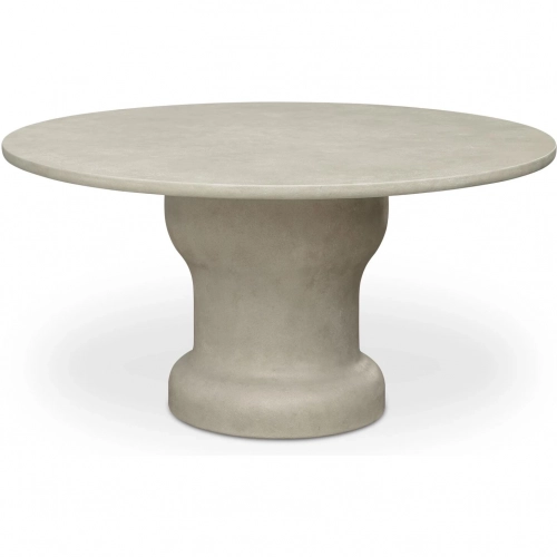 Magnolia Outdoor 60" Round Dining Table in Cream Concrete
