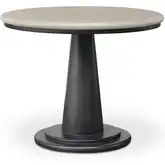 Esme Outdoor Cafe Dining Table in Gloss Cream & Dark Concrete
