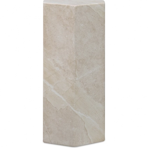 Nix Outdoor Side Table in Cream Faux Marble Concrete