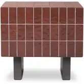 Farren Outdoor Side Table in Gloss Brown Concrete