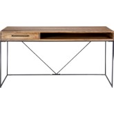 Colvin Desk in Solid Mango Wood on Iron Base