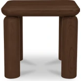 Barclay Outdoor Side Table in Brown Teak Wood