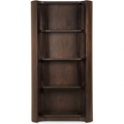 Nera Bookcase in Brown Mahogany Wood