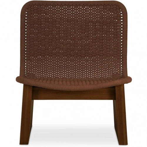 Savanna Outdoor Accent Chair in Brown Teak & Synthetic Hyacinth