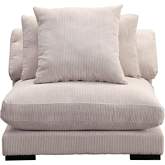 Tumble Slipper Chair Modular Sectional Unit in Cappuccino Corduroy