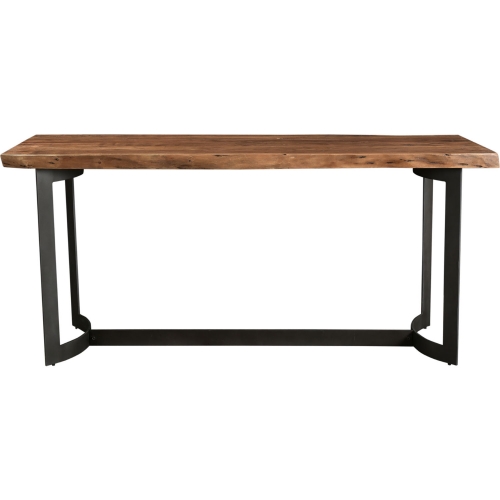 Bent 80" Counter Height Dining Table Smoked Acacia on Iron
