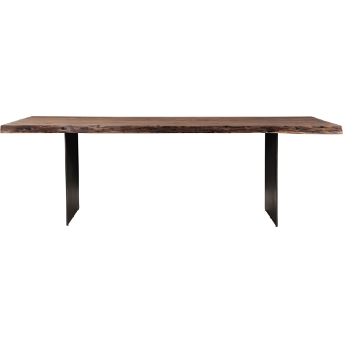 Howell 94" Dining Table in Live Edge Acacia on Iron Legs