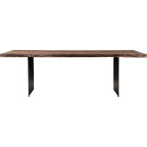 Howell 94" Dining Table in Live Edge Acacia on Iron Legs